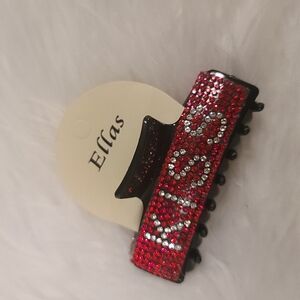 Kiss Rhinestone Embellished Message Hair Claw clips